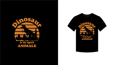 dinosaur is my spirit animale design graphic design illistrator t shirt design vector