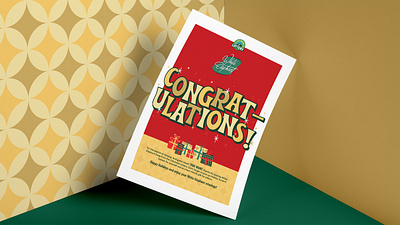 White Elephant 2020 Congratulations Letter branding christmas games graphic design handlettering holidays identity illustration interactive letterhead lettering retro typography ui