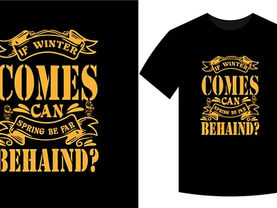 if winter comes can spring be far behaind design graphic design illistrator t shirt design vector