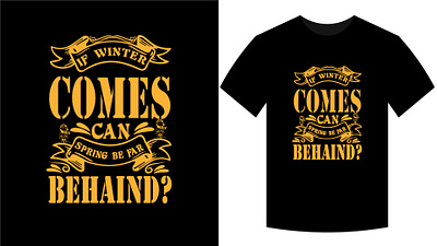 if winter comes can spring be far behaind design graphic design illistrator t shirt design vector