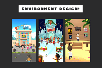 Idle Rock Band Environment design 3d animation graphic design logo ui ux