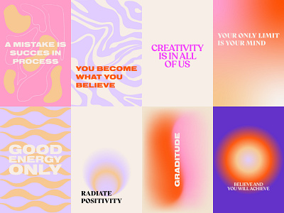 HIGH VIBRATION branding colorfull design gradient graphics illustration typo typography vegan