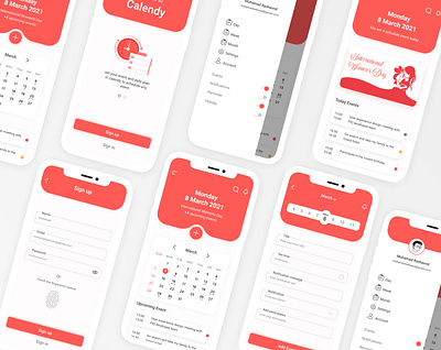 Calendar ui app application calendar concept concept design date picker management app meeting app minimal minimal design mobile design planner app schedule schedule app scheduler app task manager tasks app ui ui design user interface ux