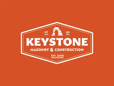 Keystone Masonry & Construction branding construction illustration logo mascot masonry