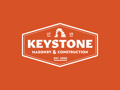 Keystone Masonry & Construction branding construction illustration logo mascot masonry