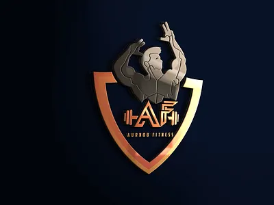 Gym Logo of Aurnob Fitness branding design illustration logo vector