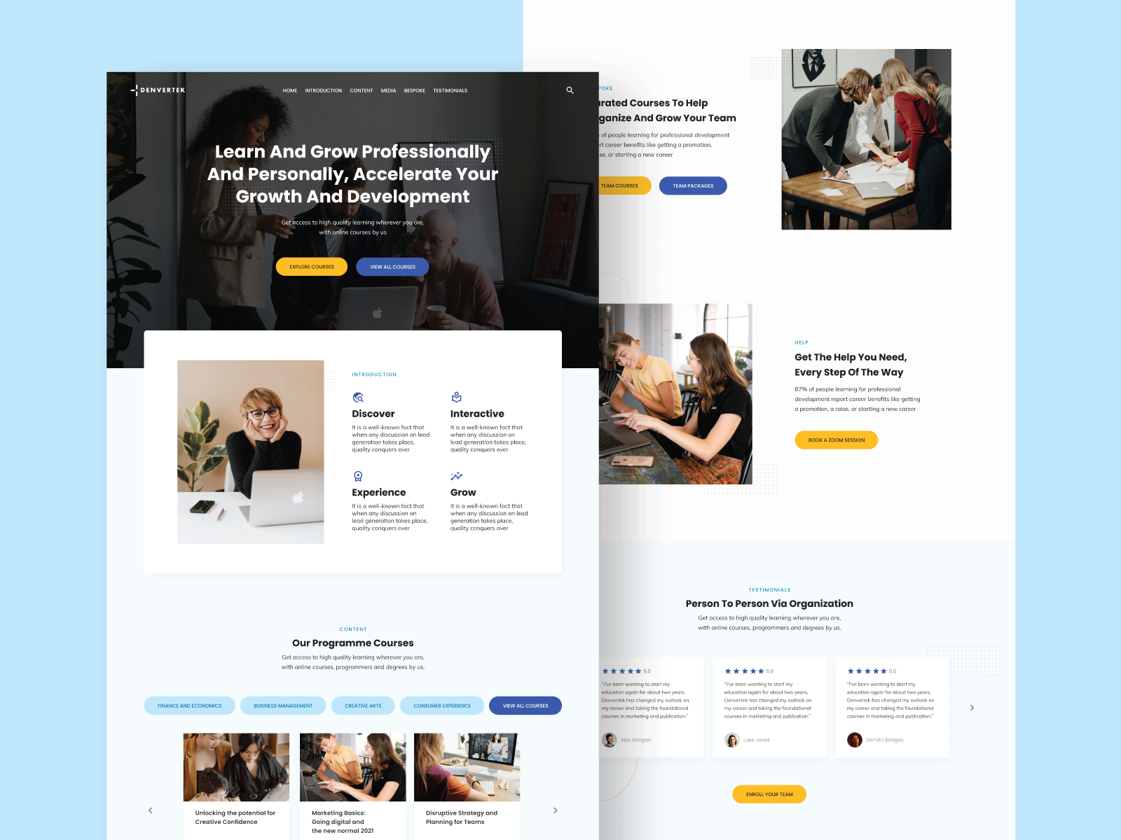 Company Education Template for Zoomforth best ui clean template clean ui design template template design ui ui design ui designer uix user user interface web design web template