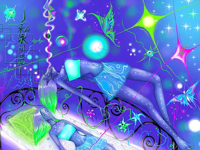 I will create an illustration in a psychedelic style abstract art artist astral astral world digital art draw fractal illustration magic magic art psychedelic psychedelic art spiritual spiritual art surreal surreal art trippy vesionery art