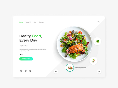 Web ui fresh food branding design typography ui uidesign ux website design