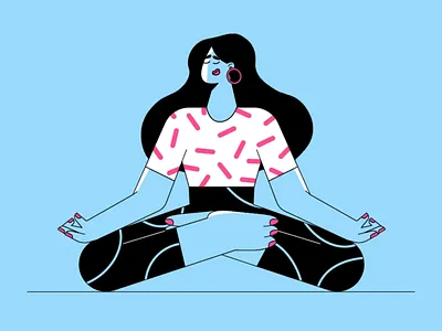 Meditation Animation 🧘‍♀️ adobe illustrator after effects animation behance branding character character animation character design design flat animation illustration illustrator meditation meditation app procreate vector vector animation yoga yoga app yoga pose