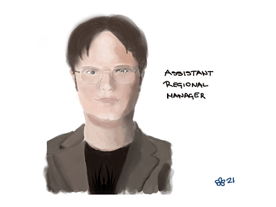 Dwight Schrute illustration digital art digital drawing digital portret illustration portret the office