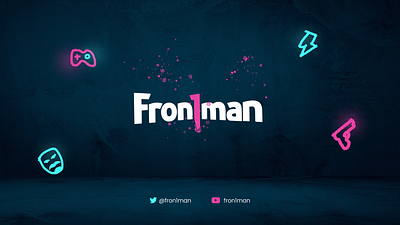 Brand design for a twitcher - Fron1man branding game gamer graphic design illustration logo stream twitch