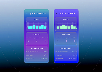 Mobile Dashboard Design blue branding color colorful dashboard design glass graphic design landing mobile modern pink ui webdesign