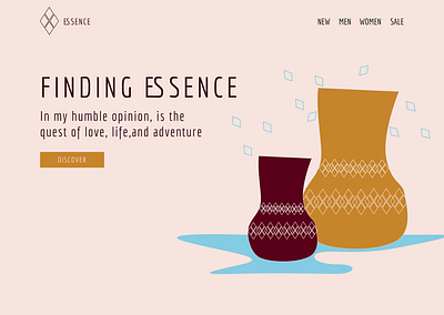 Essence Landing Page branding design illustration logo