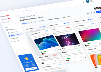 Dashboard - Kanban board app artwork behance dashboard design dribble figma interface ui uidesign ux uxdesign