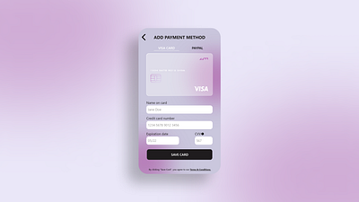 Visa Card Checkout (Daily UI Challenge 002/100) 002 002 daily ui app dailyui dailyuichallenge design graphic design illustration ui