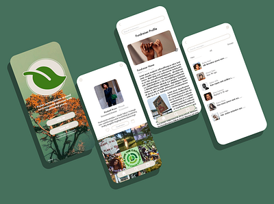 Environmental Activist Social Media App app dailyui design graphic design login logo messages signup social socialmedia ui uidesign