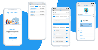 Caspia Health adobexd app design logo medical ui ux