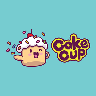 Cake Cup branding design graphic design illustration logo typography vector