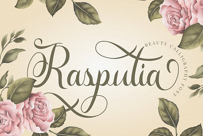 RASPUTIA - Beautiful Calligraphy Font beautiful font beauty font branding font calligraphy font classic font decorative font display font elegant font flourish font formal font handwriting font invitation font lettering font logo font luxury font romantic font script font stylish font typeface font wedding font