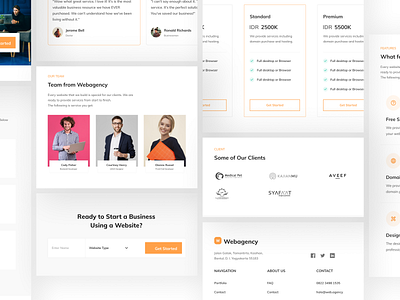 Normaland - Webagency Landing Page (Tablet Preview) agency app company profile company website cta button design hero section landing landing page minimal orange page studio profile tablet team profile team website teams ui design ui kit ux design