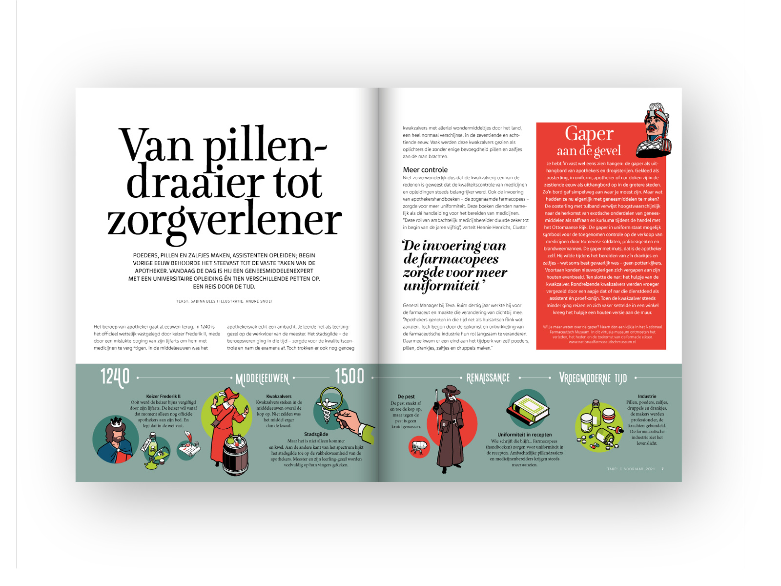 Example of Isometric editorial illustration Take! magazine  #3