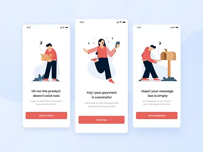 States Illustration app character clean design dialog empty states figma illustration ilustrations ios man mobile notification ohaio success states ui ux woman
