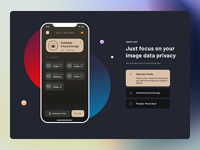 Photo Locker gallery graphic design graphics design illustration images photo lock photos privacy security ui uiux