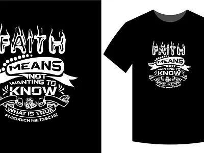 faith means not wanting to know design graphic design illistrator t shirt design vector