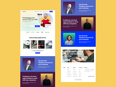 Liber - Landing page for Freelancing website design figma freelancing ui website
