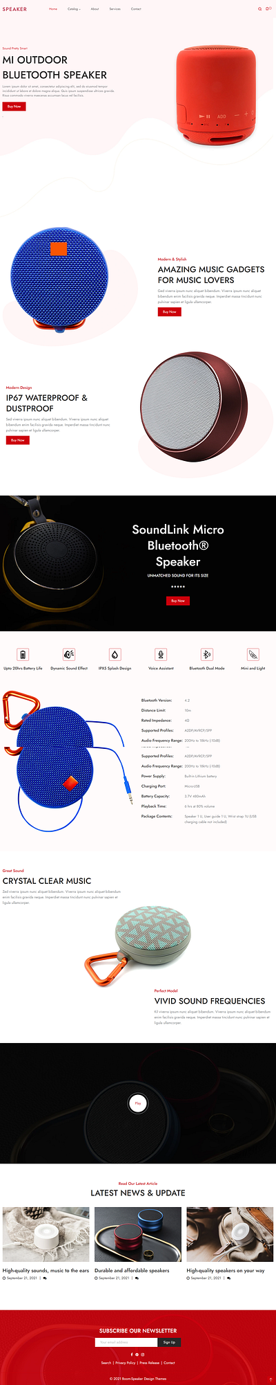Boom-Speaker Shopify Theme design ecommerce responsive shopifytheme theme ui webdesign website website design