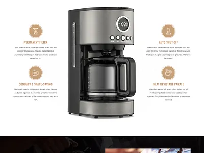 Boom-Coffee Maker Shopify Theme design ecommerce graphic design shopify theme theme ui uiux web design website website design