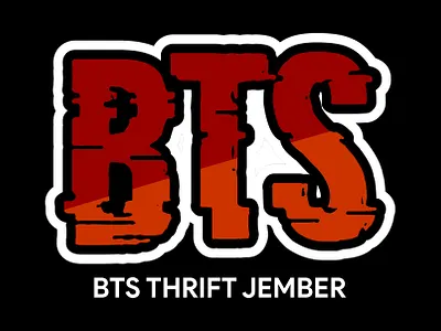 BTS Thrift Sticker Design branding corporate design graphic design icon illustration logo logo design mockup sticker ui vector