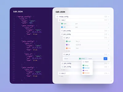 Visual JSON Editor coding design interface json no code ui ui design visual web