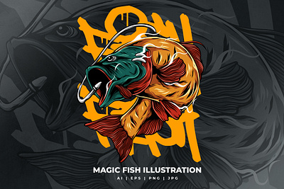 Magic Fish Illustration 3d adobe animation app brand branding car design fish graphic design illustration logo magic motion graphics ui vector