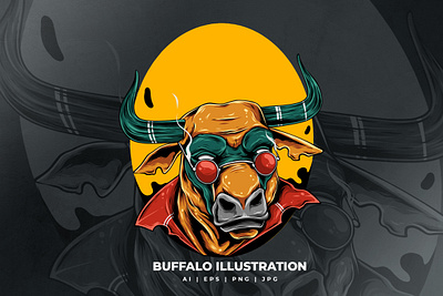 Buffalo Illustration 3d adobe animation app brand branding buffalo car design graphic design illustration logo magic motion graphics tshirt ui vector