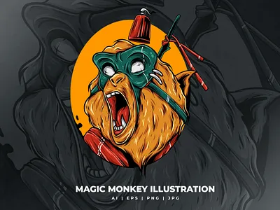 Magic Monkey Illustration 3d adobe animation app brand branding car design graphic design illustration logo magic monkey motion graphics object ui vector