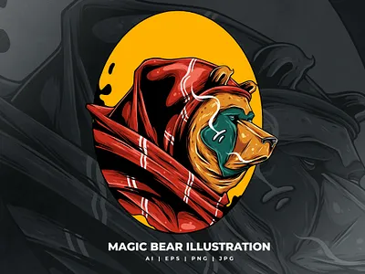 Magic Bear illustration 3d adobe animation app bear brand branding car design graphic design illustration logo magic motion graphics tshirt ui vector