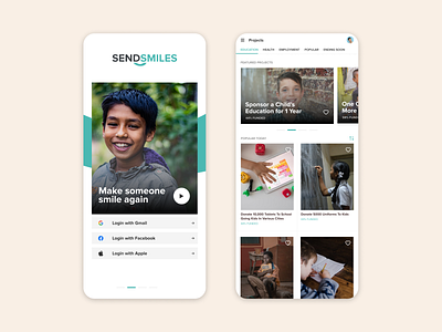 SendSmiles App Design app design fitness app ui ux