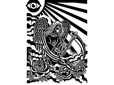 I'm just looking for an angel with a beautiful wing animation artwork branding design graphic design graphicdesigner illustration logo merch design shirtdesign skeleton skeleton type design skull skull art tattoo traditionaltattoo