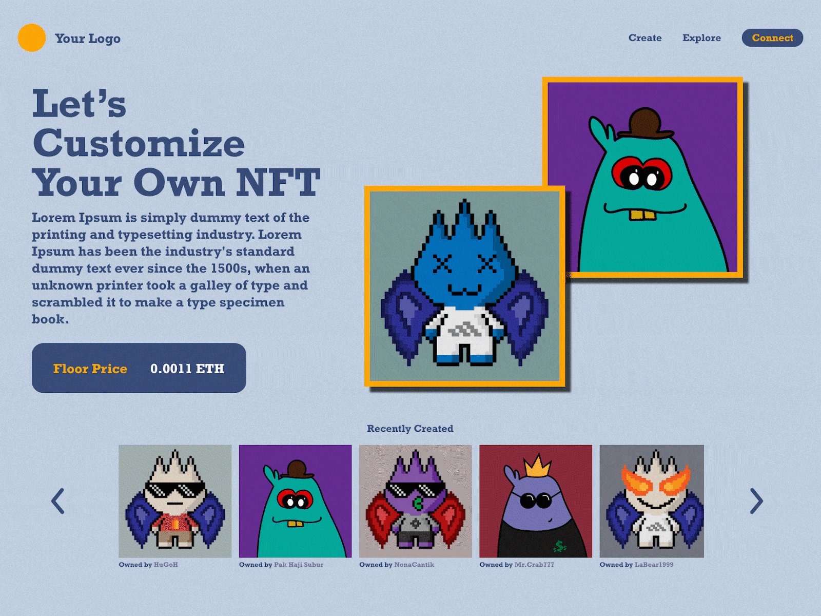 NFT Website Maker design eth nft nft maker nft website opensea polygon ui ux