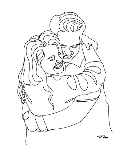 Custom line drawing. Custom line portrait. Custom line art. arist art couple family love minimalist romantic