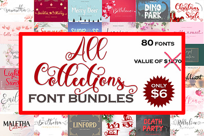 All Collections Font Bundles banner branding bundles calligraphy christmas font font design handwritten kdp logos modern script old style poster procreate retro script sticker sublimation svg vintage