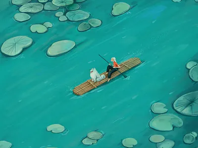 Smooth Journey character concept digital painting illustration
