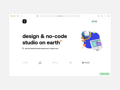 Earthr.co! agency app branding design icon illustration landing logo no code team typography ui ux vector web webflow website