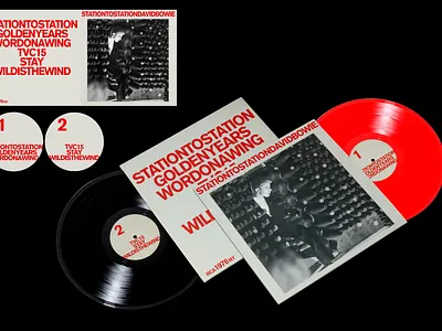 STATION TO STATION on GLUELP03 design graphic design lp mockup record label record mockup typography vinyl mockup