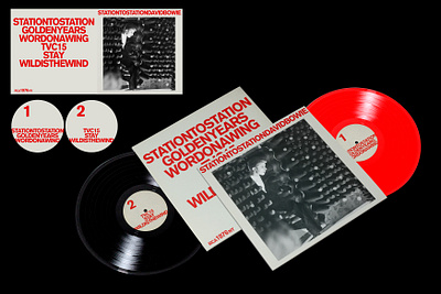 STATION TO STATION on GLUELP03 design graphic design lp mockup record label record mockup typography vinyl mockup