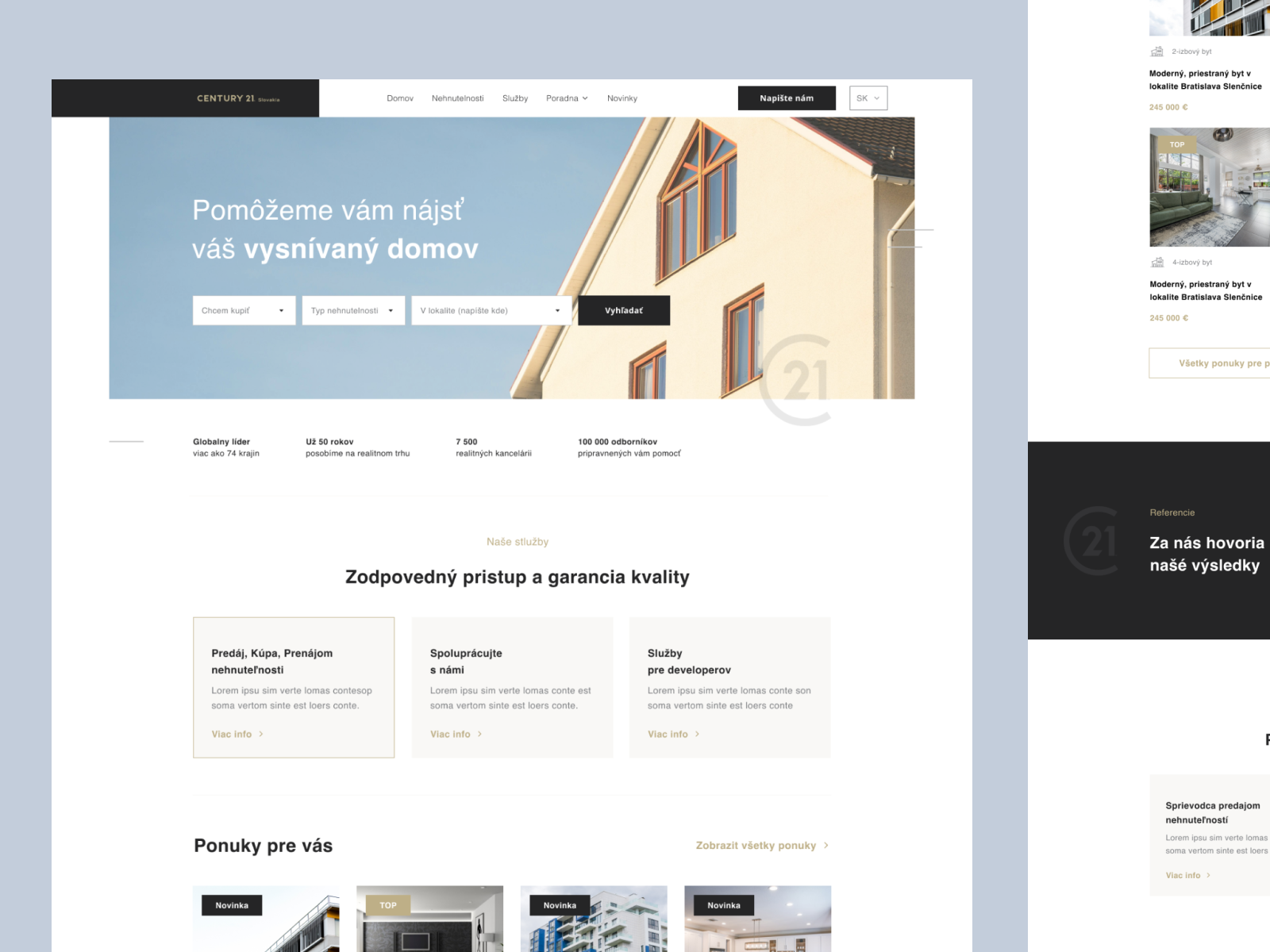 Website for real estate agency agency properties realeaste ui ux web webdesign