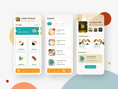 Mobile UI Exploration 3d animation app bauhaus branding design galaxy games graphic design icon illustration logo modern motion graphics sports style trend ui ux vector