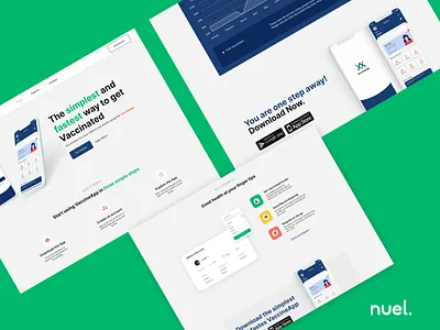 VaccineApp Landing page ui webdesign webside